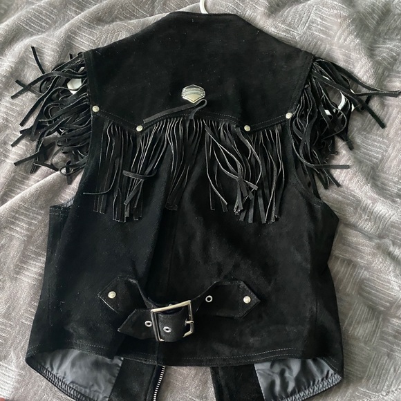 Harley Davidson fringe biker vest - Picture 2 of 2